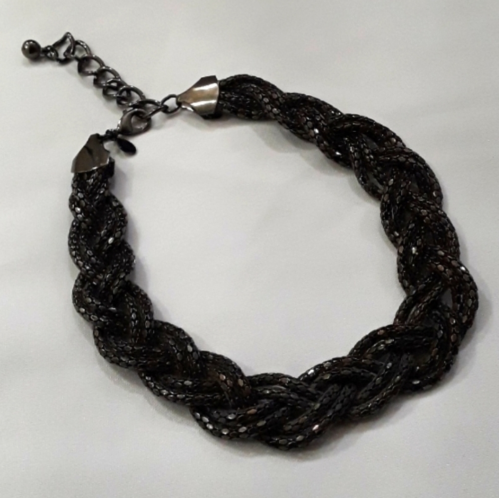 Express Braided Pewter Chocker - image 1